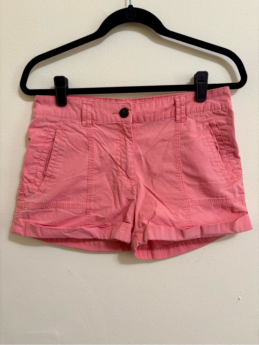 H&M Coral Pink Cotton Bermuda Shorts